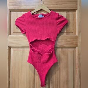 Princess Polly Red Puff Sleeve Bodysuit